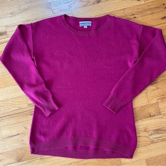 Pure cashmere 2ply Sm crewneck long sleeve dark pink - Picture 7 of 7